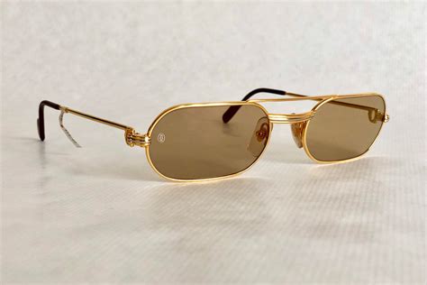 Cartier Must Louis Cartier 22k Gold Vintage Sunglasses Full Set New Old