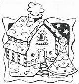 Coloring Pages House Gingerbread Christmas Printable Print Color Colouring Sheets Man Book Library Clipart Popular Coloringhome Gif Choose Board sketch template