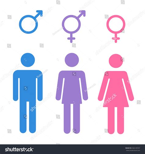set gender symbols stylized silhouettes male stock illustration 366149747 shutterstock