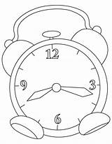 Alarm Clock Coloring Pages sketch template
