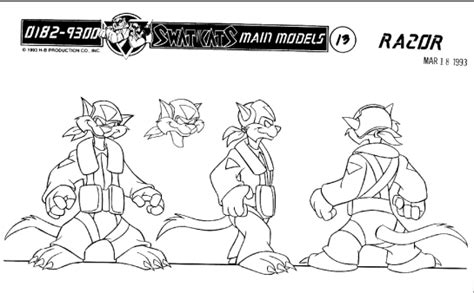 razor swat kats cartoon styles character design male cartoon