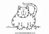Cat Colouring Fat Cats Cute Coloring Pages Printable Template Kids Puzzles sketch template