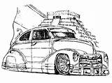 Coloring Pages Lowrider Drawing Impala Cadillac Low Rider Cars Getcolorings Online Getdrawings Car Color Colo sketch template