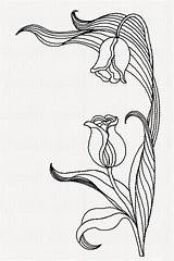 Embroidery Redwork Flower Tulip Designs Machine Flowers Floral Htm Patterns Jan Fox Hand Artgiftsetc sketch template