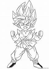 Printable Coloring4free Goku 2021 Coloring Anime Pages Gokus Child Related Posts sketch template