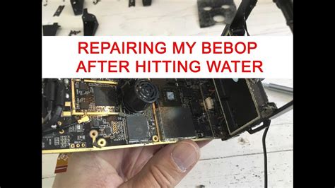 repairing  parrot bebop   hitting water youtube