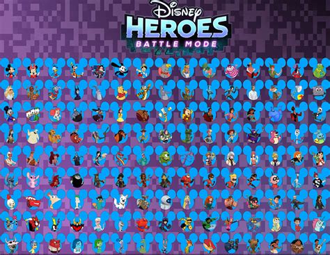 ultimate disney heroes battle mode roster version  hero  list disney heroes