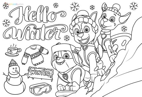 winter coloring pages  kids  print