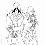 Creed Assassin Xcolorings Evie Descendants Ezio Altair sketch template
