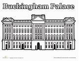 Kolorowanka Anglia Zabytki Palace Buckingham Szukaj Klasa sketch template