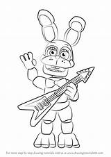 Fnaf Coloring Pages Bonnie Toy Nights Five Draw Withered Drawing Printable Step Freddy Color Freddys Drawingtutorials101 Getdrawings Learn sketch template