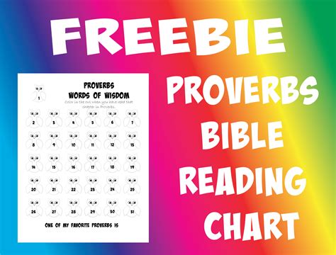 freebie proverbs reading chart deeper kidmin