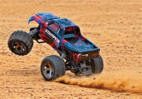 traxxas   red traxxas stampede wd vxl monster trucks