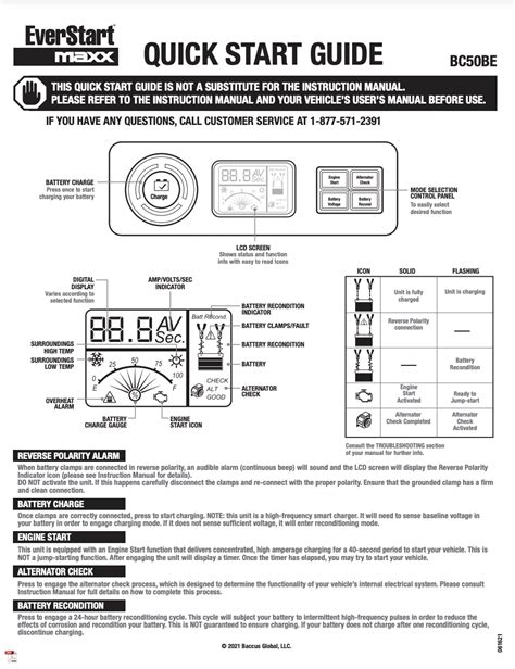 Everstart Starter 50 Battery Charger Manual