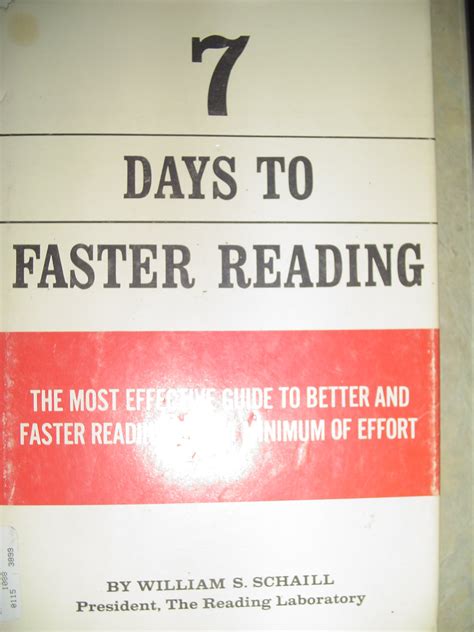 days  faster reading  william  schaill goodreads