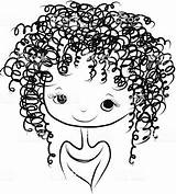 Curly Cartoon Haired Clip Rizado Mandalas Bolsas Papel Worriors Cabello sketch template