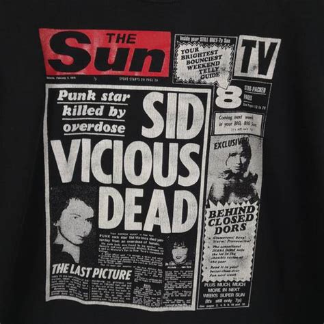 band tees sid vicious sex pistol t shirt dead newspaper punk band grailed