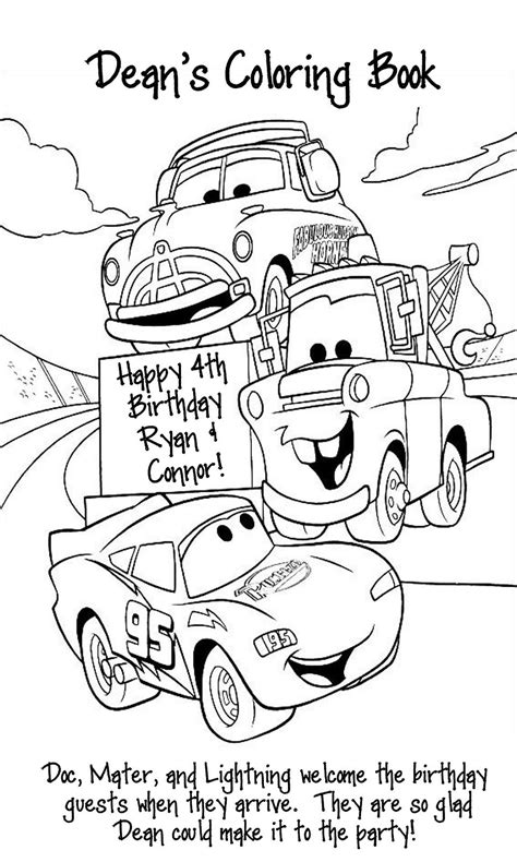 cars birthday coloring pages coloring home