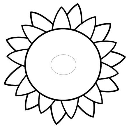 large sunflower template clipart
