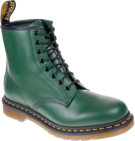 dr martens  green smooth  casual boots humphries shoes