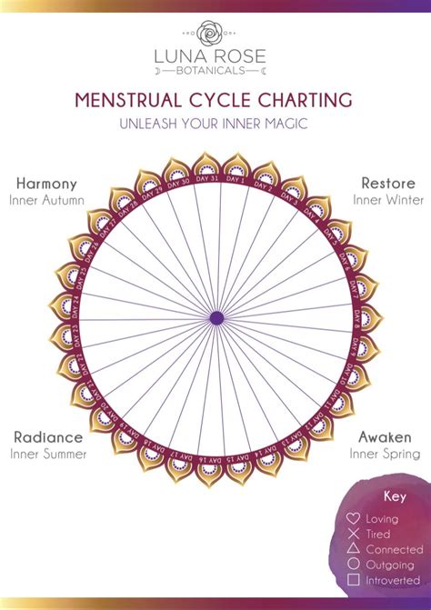 menstrual cycle charting printable chart menstrual cycle etsy in 2021