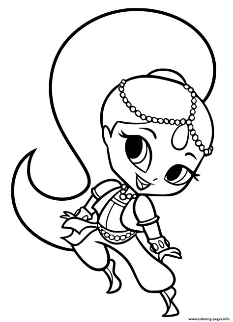 shine  shimmer coloring pages sketch coloring page