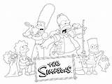 Simpsons Coloring Pages Coloringpages1001 Family Choose Board sketch template