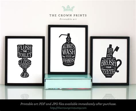 printable bathroom wall art ideas