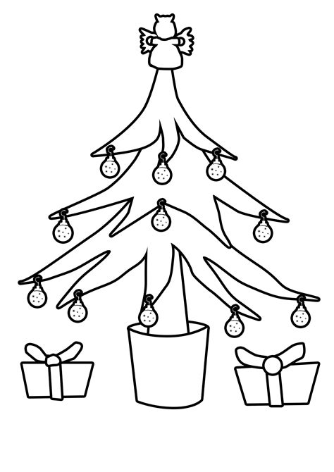 christmas tree outline clipart