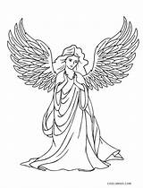 Angel Coloring Printable Adults Cool2bkids sketch template