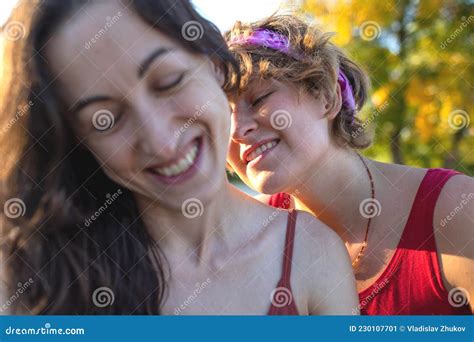 Lesbian Couple Spends Time Together Stock Image Image Of Attractive