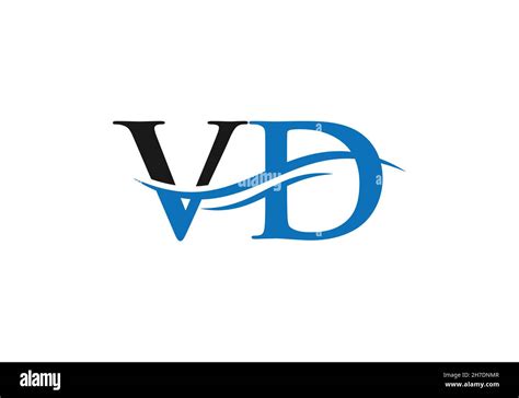 swoosh letter vd logo design  business  company identity water