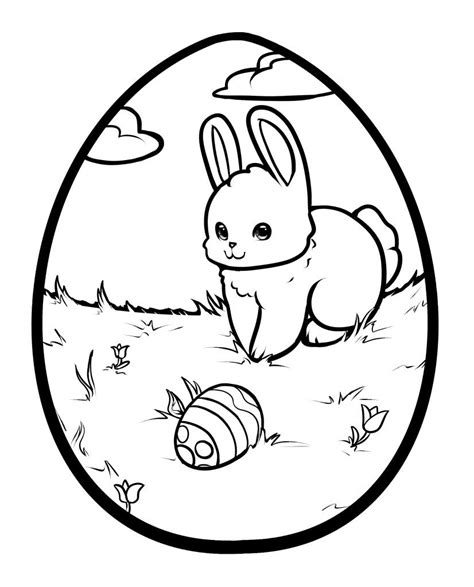 image detail  easter egg coloring pages bunny coloring pages