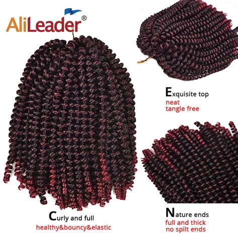 Alileader 8 Spring Twist Braiding Hair Synthetic Crochet Hair