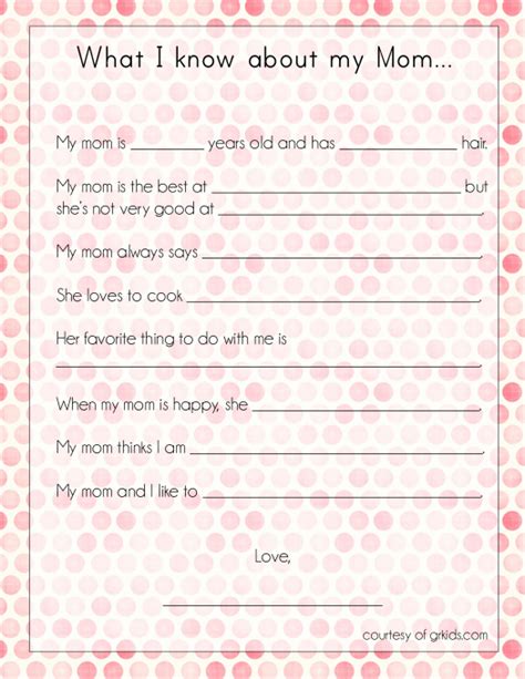 mothers day printables  sweet gift mothers day printables