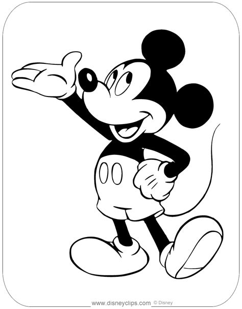 mickey mouse coloring pages  printable minimalist blank printable