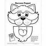 Hand Puppet Raccoon Printable Kissing Template Puppets Paper Bag Choose Board sketch template