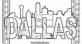 Coloring Pages Skyline Dallas Color Texas City Cares Away Style Stuff Getcolorings sketch template