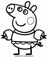 Peppa Pig Coloring Pages Colouring Elephant sketch template