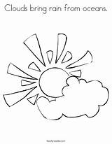 Clouds Coloring Sun Cloud Pages Rain Drawing Happy Moon Getdrawings Getcolorings Color sketch template