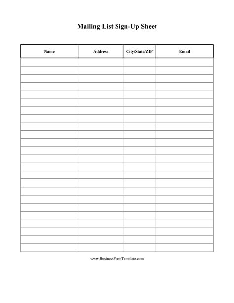 excel mailing list template excel templates