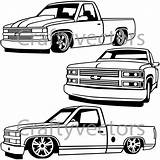 Chevy Drawing Lifted Truck Dodge Trucks Lowered Pickup Silverado Ram C10 Custom Chevrolet Drawings Silhouette Outline Clipart Etsy Body Coloring sketch template