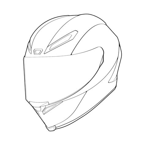 premium vector template helmet full face  art helmet vector