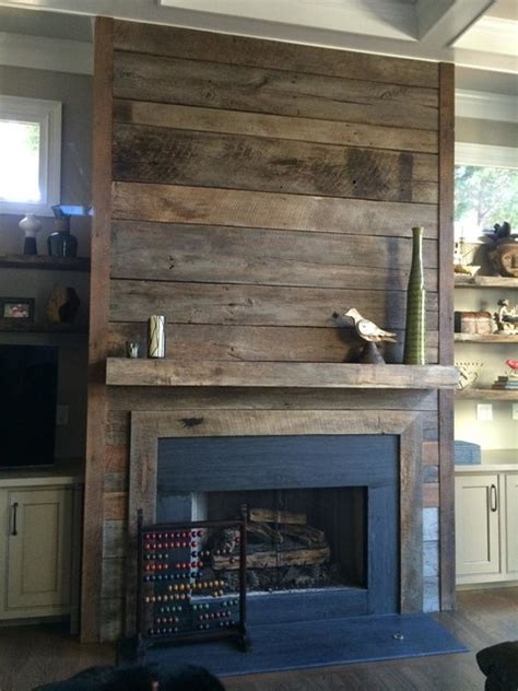 reclaimed wood fireplaces atlanta rustic family