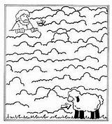 Oveja Perdida Psalm Bible Parable Goats Pecorella Smarrita Bibel Schafe Labyrinthe Bibbia Ovelha Parabola Hirte Attività Domenica Scolastiche Brebis Colorare sketch template