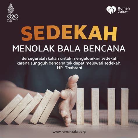 Sedekah Bisa Menolak Bala Bencana Rumah Zakat