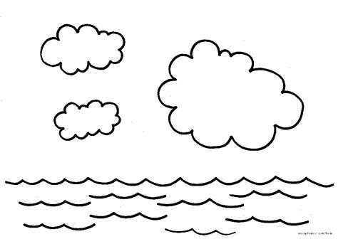 sky  water coloring page coloring home