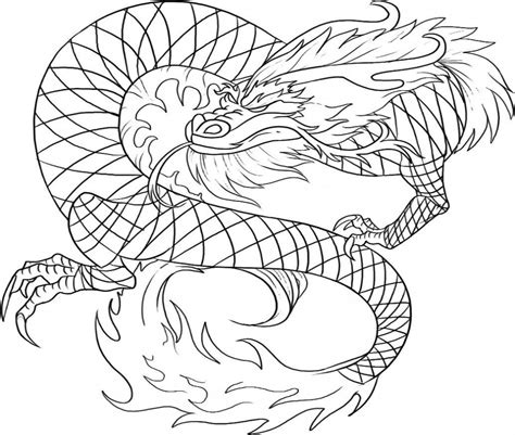 chinese dragon coloring pages    print
