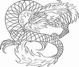 Dragon Coloring Chinese Pages Print Printable Kids Adults Realistic sketch template