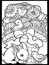 Easter Coloring Egg Pages Colouring Dover Basket Baskets Spring Inkspiredmusings Inkspired Musings Adult Eggs Drawing Chick sketch template